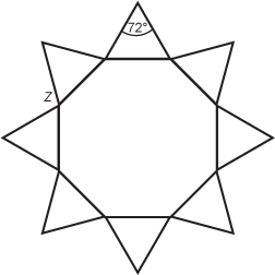 a diagram of an octagon bordered by 8 triangles