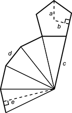 net of a right solid with a regular base