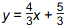 Y equals four thirds X plus five thirds