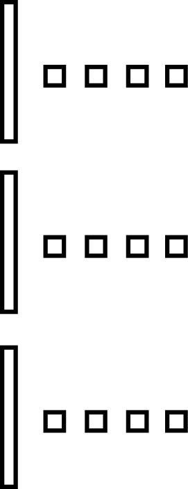 diagram of 3 groups of rods and unit squares